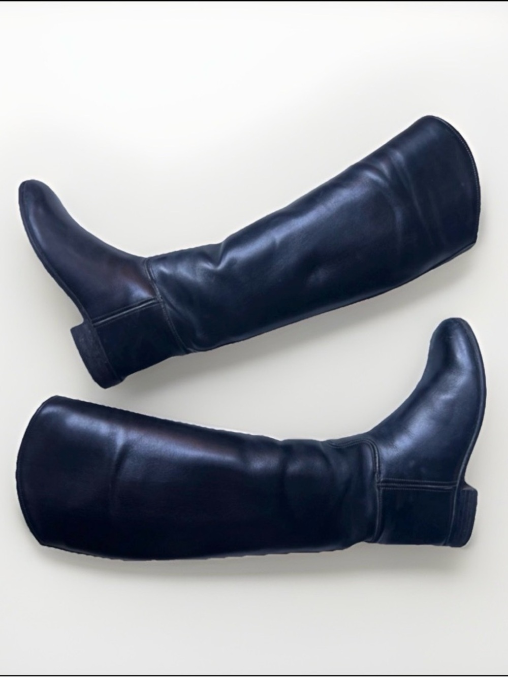 Vtg E Vogel Bespoke Equestrian Custom Made Leather Riding Boots Sz 6 - 6.5 Black